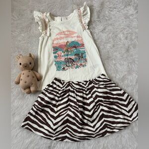 Safari Tank and Skort Set for Nature-loving Toddler Girl